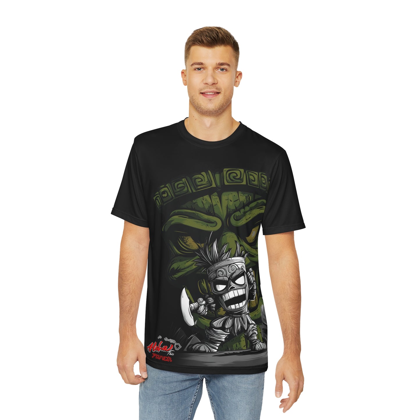 Tiki Overprint T-Shirt (Polyester)